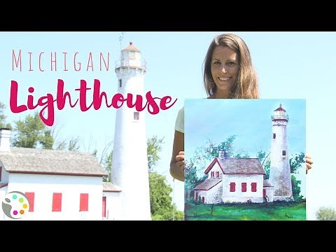 How to Paint a Lighthouse | Acrylic Painting Tutorial
