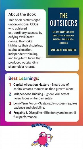 The Outsiders – William Thorndike #businessgrowthmastery #booksummary #bookreview #books