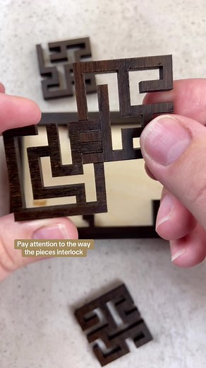 Interlock the 4 puzzle pieces to pack them into the tray. #puzzlesolving #puzzles #puzzle #puzzlegame