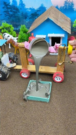 Pillar Baige Automatic Cement Mixer 😱 Ghar Pe Banayi Powerful Machine | DIY Viral Project