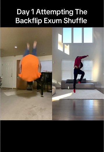 Mastering the Backflip Shuffle Dance Attempt