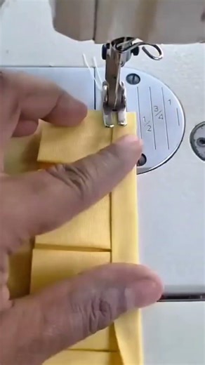 Neat Fabric Folding Technique Using a Sewing Machine