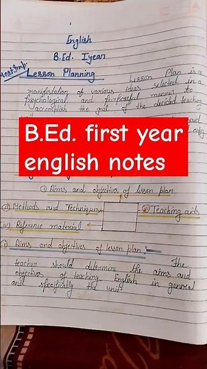 B.Ed first year|English pedagogy notes|Lesson planning||most important question|B.Ed.notes #notes