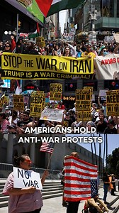 52K views · 2.6K reactions | Several protests were held across the United States, including in New York, Washington DC, and Los Angeles, on Sunday, 22 June, in opposition to war, following US airstrikes on three Iranian nuclear sites in Fordow, Natanz, and Isfahan. | TRT World | Facebook