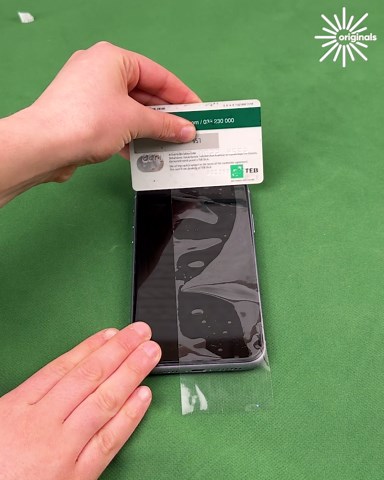 Transparent tape used as a protective screen