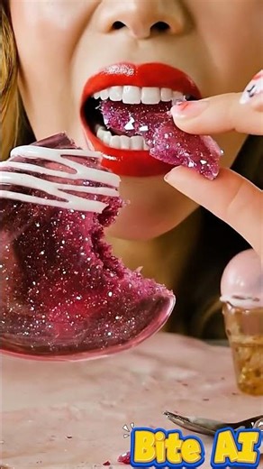 ASMR | Eating a Glass popsicle 💎 (BY AI) Is it a glass popsicle or a glass candy? ✨
