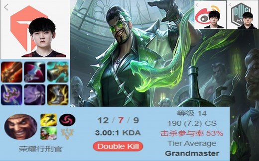 【12.9版本】TES JackeyLove 暗影阔剑星蚀德莱文 韩服王者局ob Canyon杰斯 ON锤石 德莱文教学