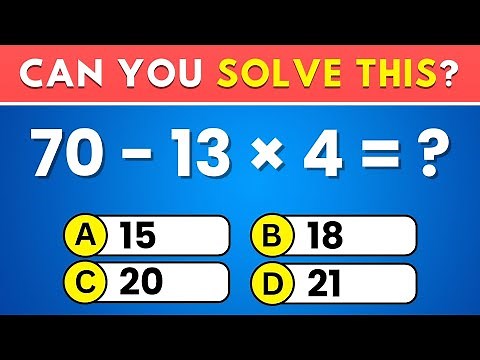Can You Pass This Ultimate Math Quiz? 🧮 Take This 30-Question Brain Challenge! 🧠