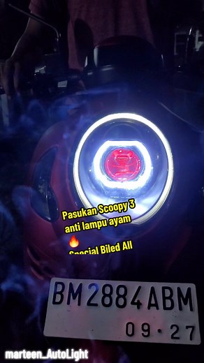 Pemasangan Biled 2,5 Inci untuk Honda Scoopy 2022