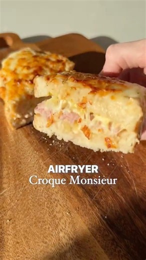 Air Fryer Croque Monsieur 🇫🇷 #airfryer #recipe #hamandcheese #toastie #lunch #snacks