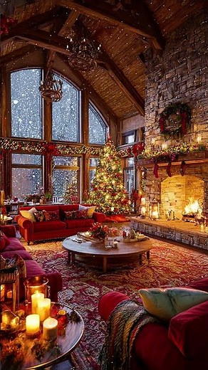 Relaxing Christmas Music Fireplace 🔥 Cozy Christmas Ambience Music 🎄🤶🎅Christmas Fireplace Background