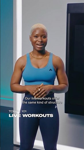 Tonal Live Workouts: the energy of in-person classes, all in your home. #tonal #strengthtraining