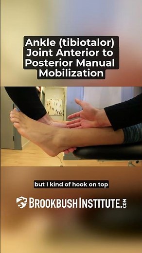 Ankle (tibiotalor) Joint Anterior to Posterior Manual Mobilization