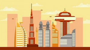 Future Buildings Beautiful Flat Background Video 库存影片视频（100% 免版税）1110792399 | Shutterstock