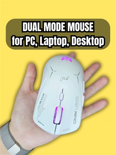 Dual Mode Mouse for PC, Laptop, Desktop - Onikuma CW917 Wireless and Wired Gaming Mouse - USB 2.4GHz Game Mouse with 7-Color RGB LED Color Cyclic Lights and Adjustable DPI - Durable, Ergonomic, Lightweight, and Comfortable to Use - Best for Gaming, Office, Work From Home Set Up, Studying #wirelessmouse #wiredmouse #mouse #gamingmouse #mousegaming