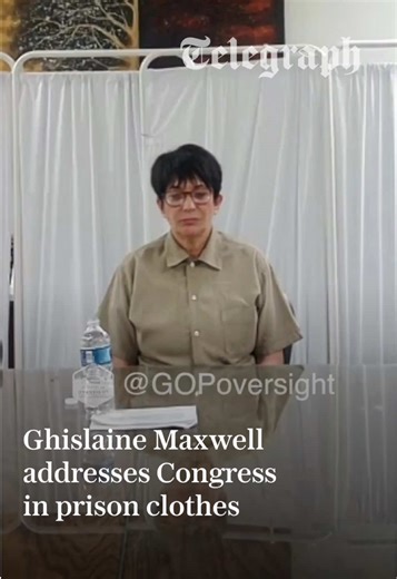 ❌ 'I respectively decline to answer this question and any related questions.' Ghislaine Maxwell wore her prison uniform while testifying before Congress that she could not answer any questions about Jeffrey Epstein, video footage shows. Maxwell spoke only to spell her name and to invoke her “right to silence”, the 20-minute video of her deposition reveals. Tap the link to read the full story 🖇️ #maxwell #epstein