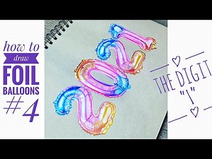 how to draw a foil balloons #4 | realistic drawing tutorial for begginers