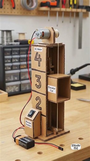 Elevator Model 🔥#shorts #electronicsheart #model #electronics