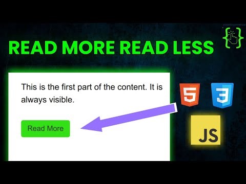 Read More Button In HTML And CSS | Show More Button HTML