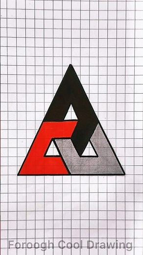 How To Draw Stunning 3D Geometric Patterns On Grid Paper: Easy Tutorial ✍🏻 #shorts #shortvideo #art