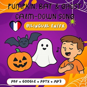 Halloween Calm-Down Song EN/FR | Pumpkin, Bat & Ghost | K–2 SEL   MP3