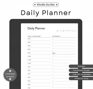 Kindle Scribe Daily Planner - Undated Daily Planner Scribe Template PDF - Daily Goals, Schedule, to Do - Etsy Canada