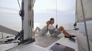 Young Couple Relaxing On Sailing Boat Stock Footage Video (100% Royalty-free) 11921501 | Shutterstock