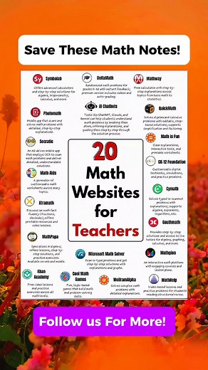 20 Math Notes Websites that you need to know! | Math Tricks Tutorial