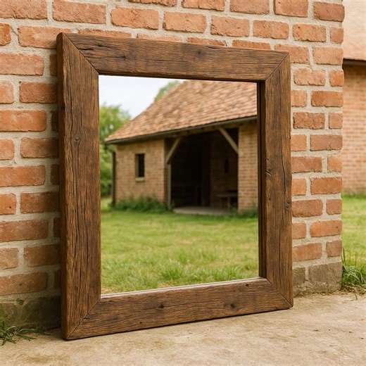 Reclaimed Wood Full Length Mirror, Rustic Farmhouse Wall Decor - Etsy