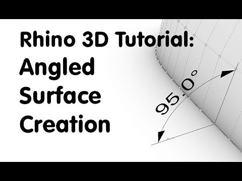 Rhino 3D Tutorial: Modelling angled surface (Product Design)
