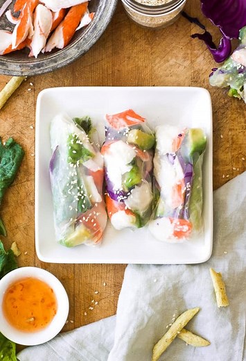 How to Make Amazingly Fresh California Sushi Spring Rolls