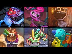 Poppy Playtime: Chapters 1, 2, 3, 4 - All DEATHS and Final Bosses & Ending Behind Camera