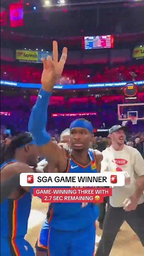 EPIC CLOSE-UP of SGA's game winning 3-pointer 🤯