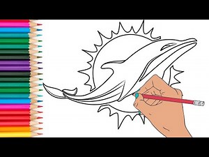 HOW TO DRAW A DOLPHINS LOGO