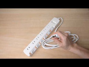 エレコム 電源タップ 雷ガード 光らない個別スイッチ スイングプラグ 6個口 ELECOM Power Strip, Lightning Guard, Non Illuminated Individu