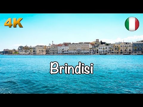 A city with a beautiful sea, Brindisi Italy Walking Tour 4K 50fps HDR