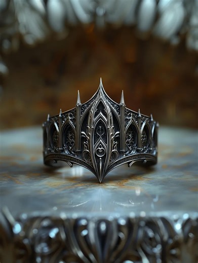 Gothic Cathedral Crown Ring, Handmade Sterling Silver Band, Dark Statement Jewelry, Sculptural Spire Architecture, Fantasy Medieval Crown - Etsy Canada