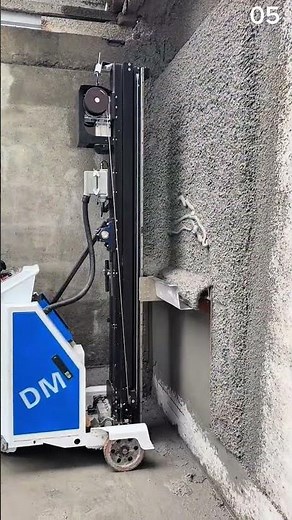 The wall plaster spray technique produces a flat surface.