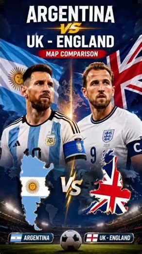Argentina vs England (UK) 🇦🇷🇬🇧 | Ultimate Country & Map Comparison 2026 | NavigeoMaps