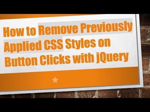 How to Remove Previously Applied CSS Styles on Button Clicks with jQuery