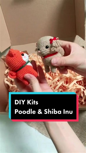 Amigurumi Poodle and Shiba Inu DIY Crochet Kit