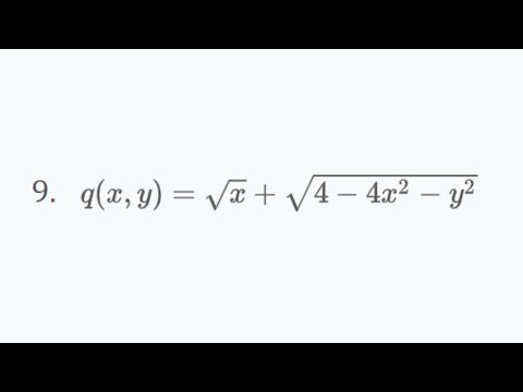 Find and sketch the domain of the function - Problem 14.1.9 Cengage Calculus