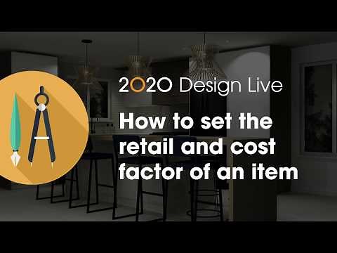 2020 Design Live Tip: How to set the retail and cost factor of an item