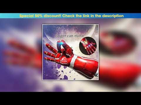 Must Buy Iron Man Glove with Light Gem Stone Infinity Gauntlet Infinity Wars Ironman Halloween Cosp