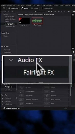 Changing your Voice to a Radio Voice in DaVinci Resolve