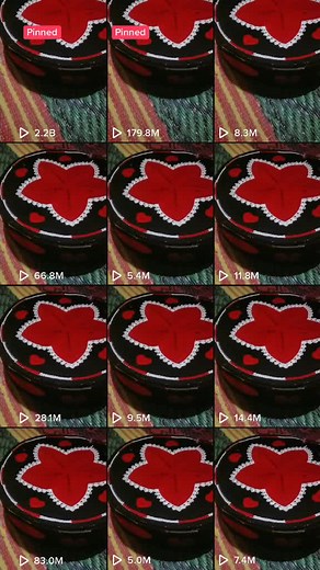 Decorative Black and Red Floral Object Showcase