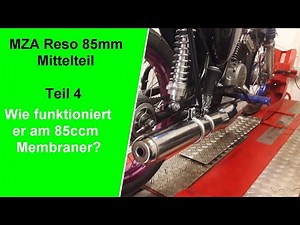 Simson Tuning MZA Reso 85mm Mittelteil Test Umbau Teil4 S85 21PS RH85 Membran CO2radtechnik