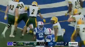 The Bison are rockin’ and rollin’ post weather delay 😏 #FCS x 🎥 ABC ND / NDSU Football | NCAA FCS Football