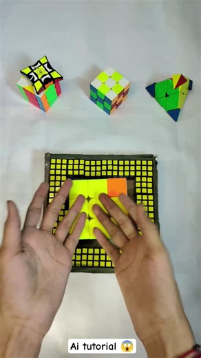 all cube make yellow by using ai 😱 l ai tricks l #cube #shortclips #video