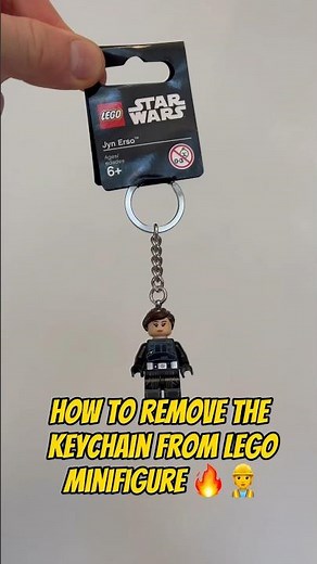 How to remove keychain from Lego Minifigure Keyring 🔥👷 #lego #legostarwars #legominifigures #fyp